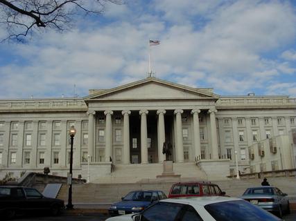Treasury Department building<br>Location: <a href="https://www.google.com/maps/search/?api=1&query=38.89632,-77.03434" target="_new">Treasury Department building</a>